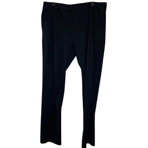 Rhone Commuter Pants Performance Men 36 Black Flat Front Golf - Picture 1 of 7